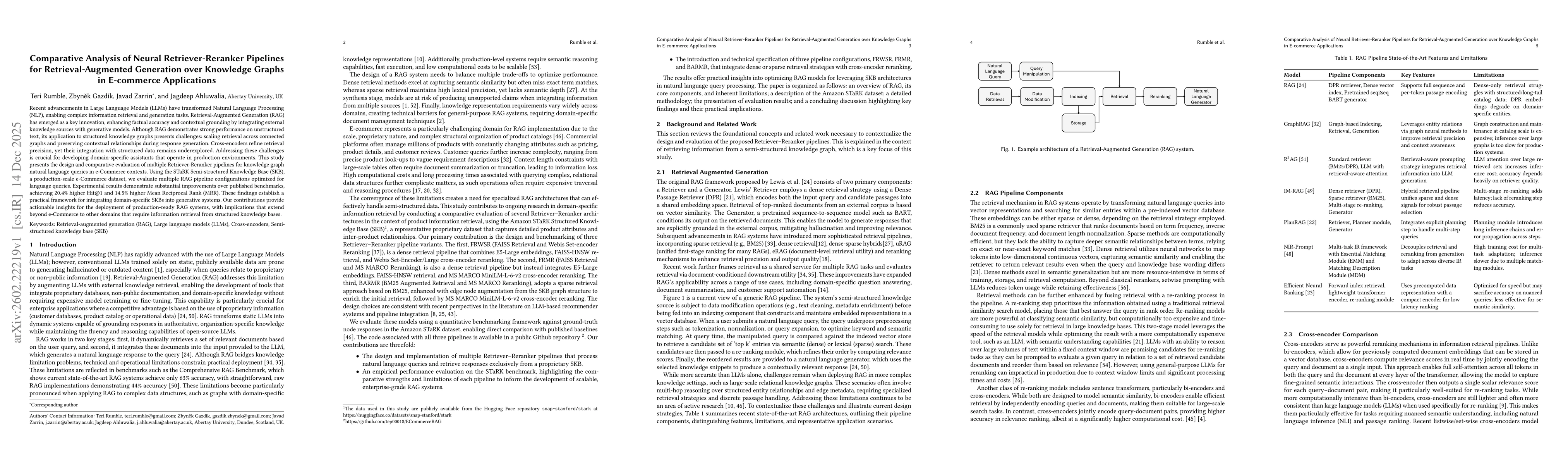 Thumbnail for Comparative Analysis of Neural Retriever-Reranker Pipelines for Retrieval-Augmented Generation over Knowledge Graphs in E-commerce Applications