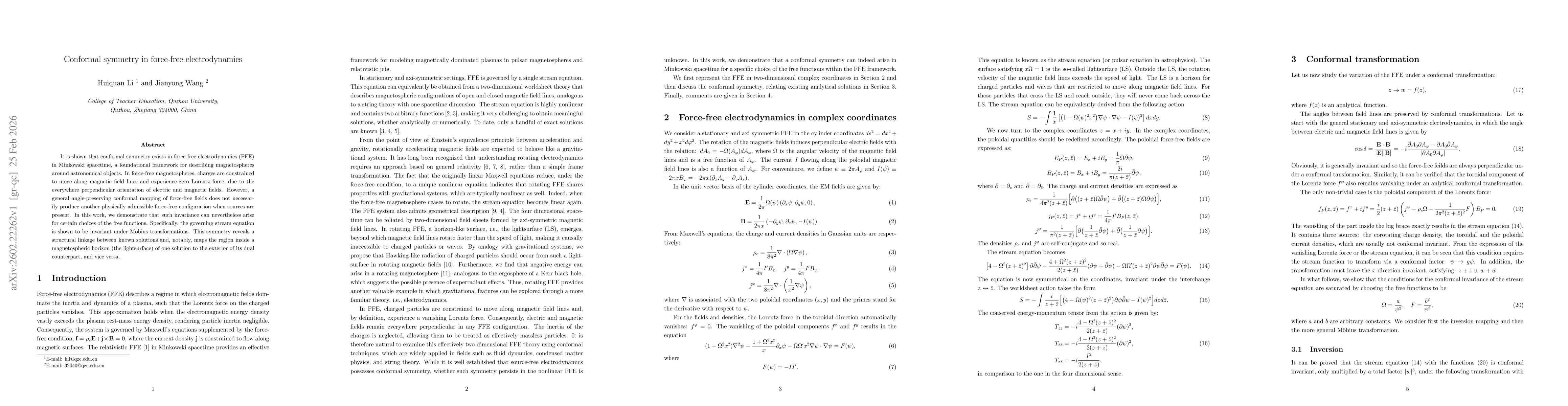 Thumbnail for Conformal symmetry in force-free electrodynamics