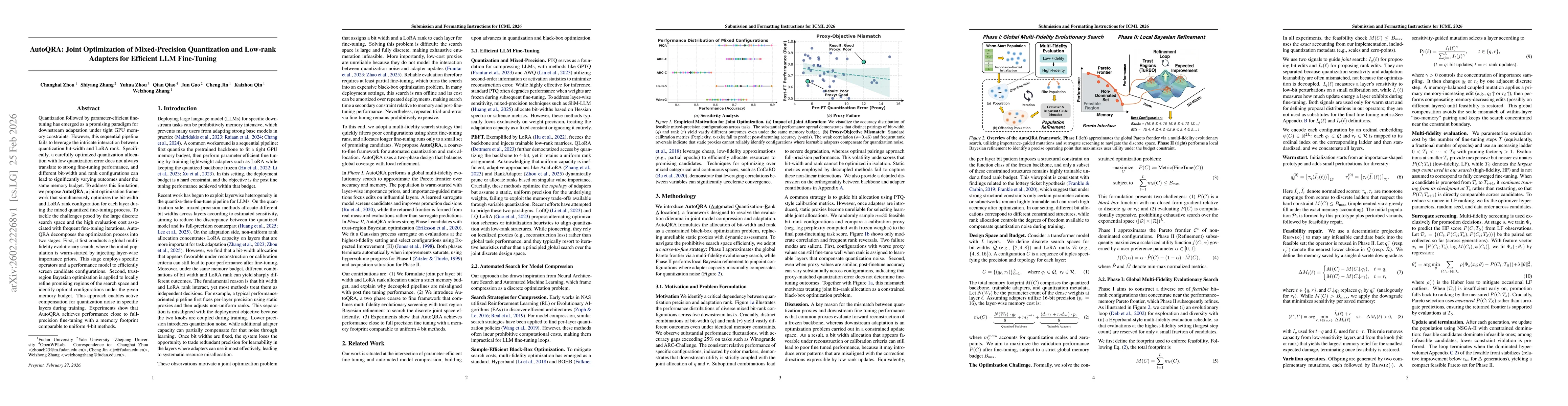 Thumbnail for AutoQRA: Joint Optimization of Mixed-Precision Quantization and Low-rank Adapters for Efficient LLM Fine-Tuning