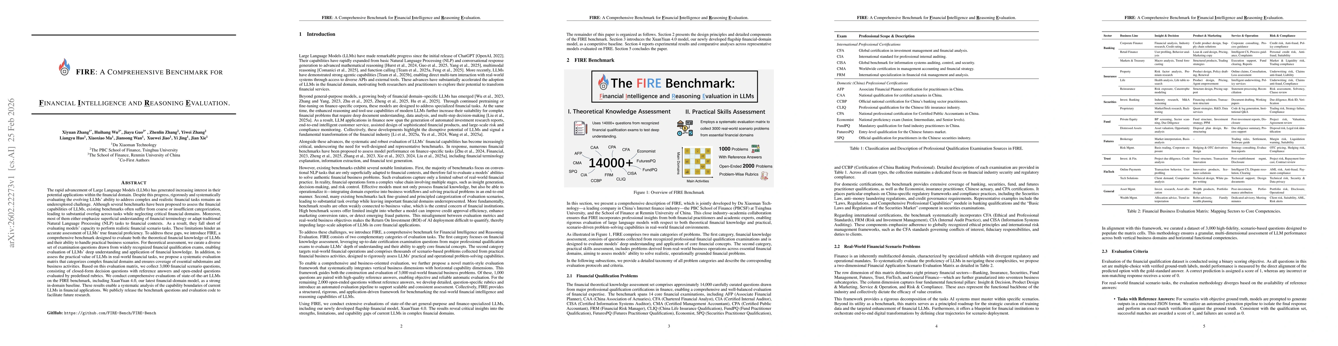 Thumbnail for FIRE: A Comprehensive Benchmark for Financial Intelligence and Reasoning Evaluation