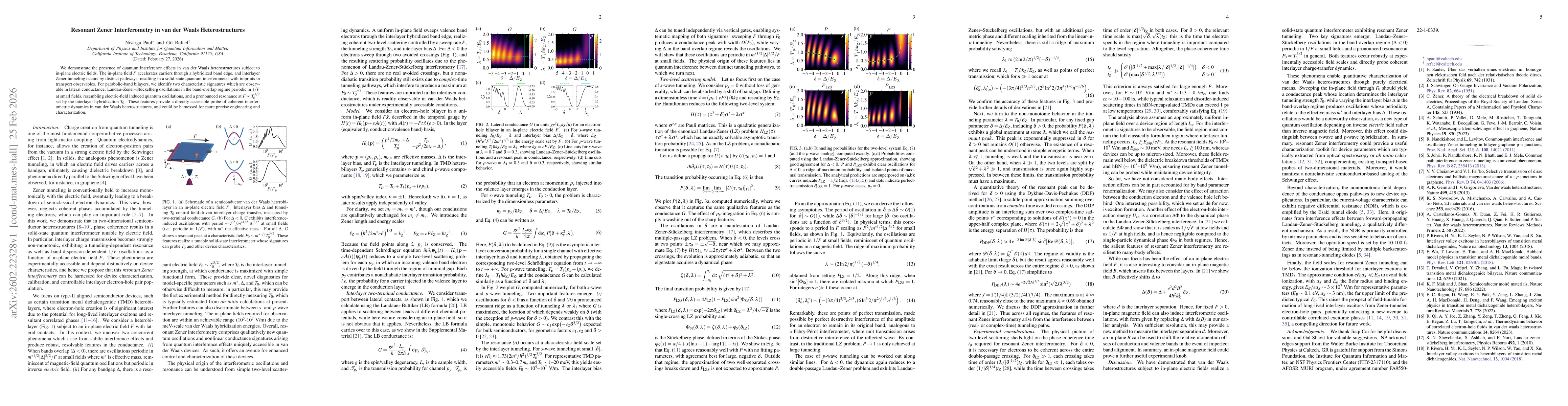 Thumbnail for Resonant Zener Interferometry in van der Waals Heterostructures