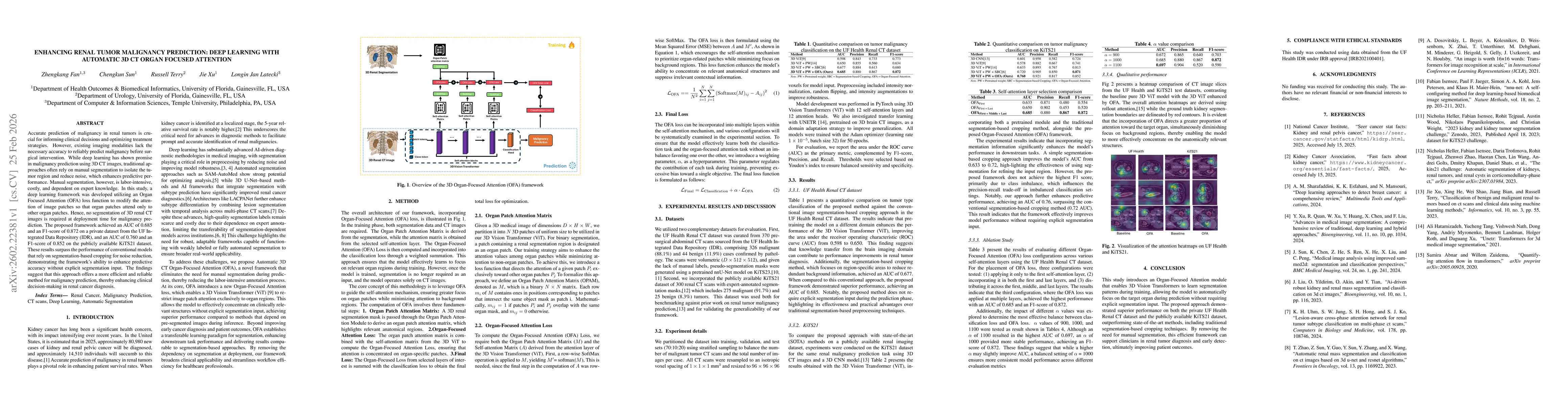 Thumbnail for Enhancing Renal Tumor Malignancy Prediction: Deep Learning with Automatic 3D CT Organ Focused Attention