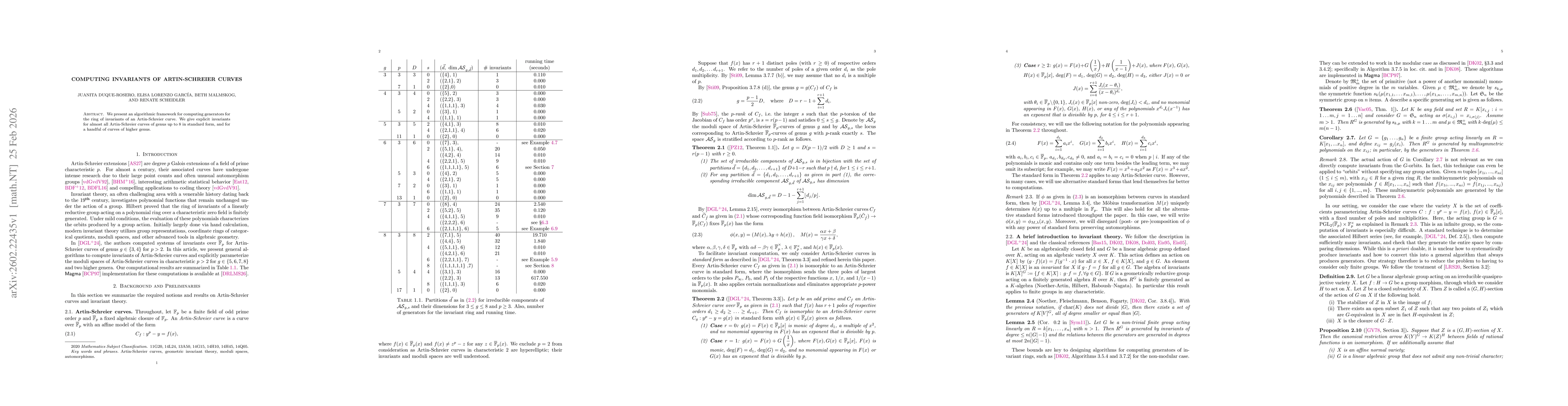 Thumbnail for Computing Invariants of Artin-Schreier Curves