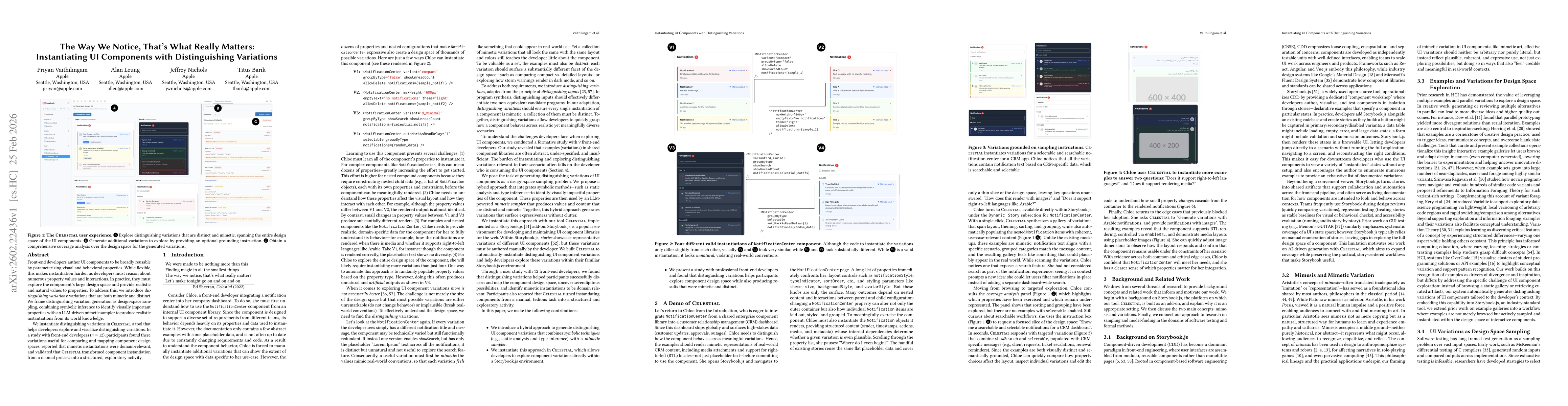 Thumbnail for The Way We Notice, That's What Really Matters: Instantiating UI Components with Distinguishing Variations