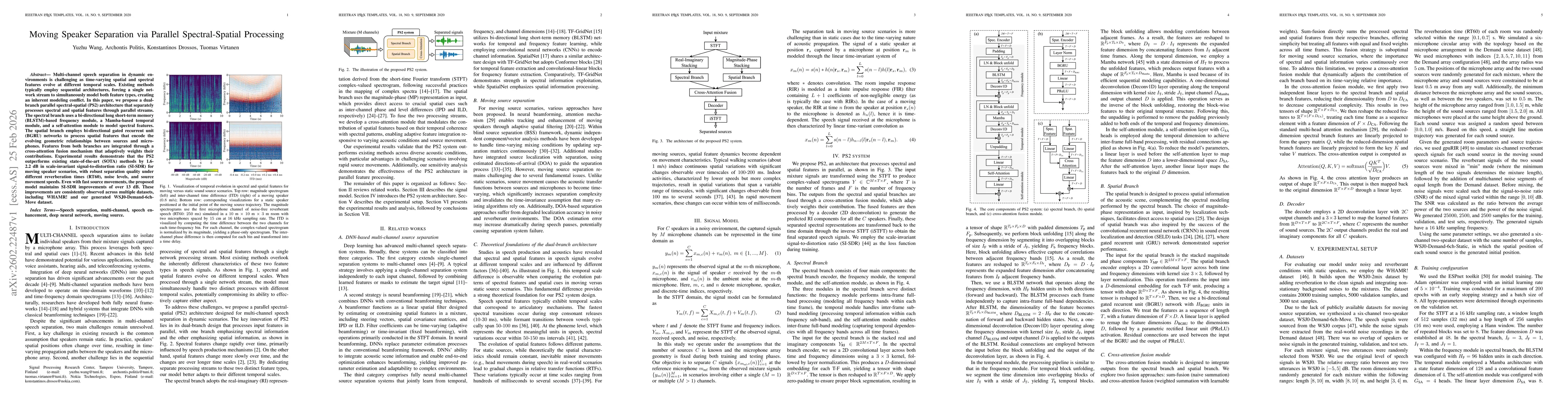 Thumbnail for Moving Speaker Separation via Parallel Spectral-Spatial Processing