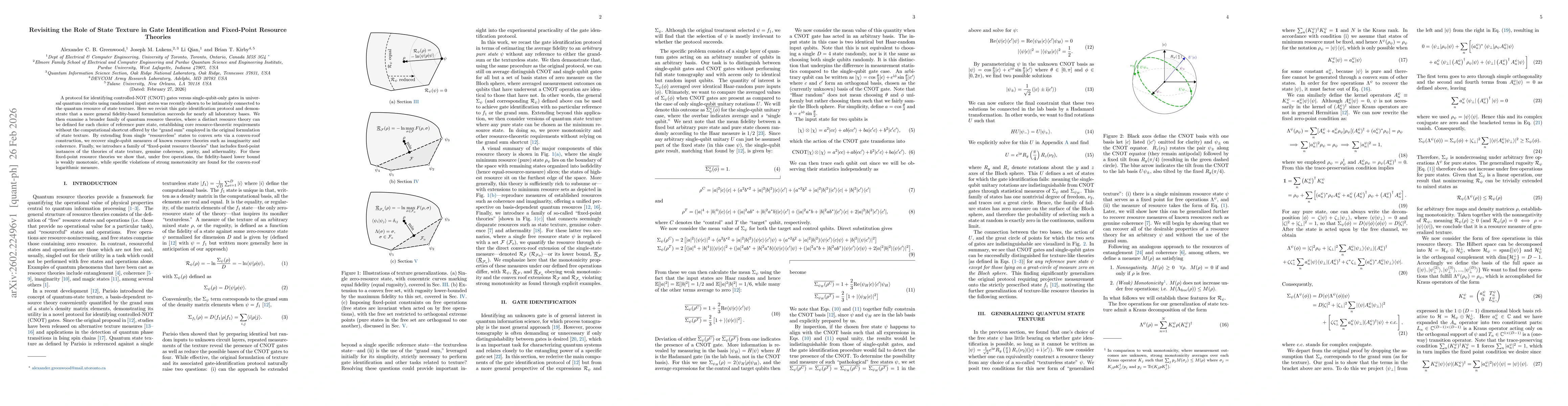Thumbnail for Revisiting the Role of State Texture in Gate Identification and Fixed-Point Resource Theories