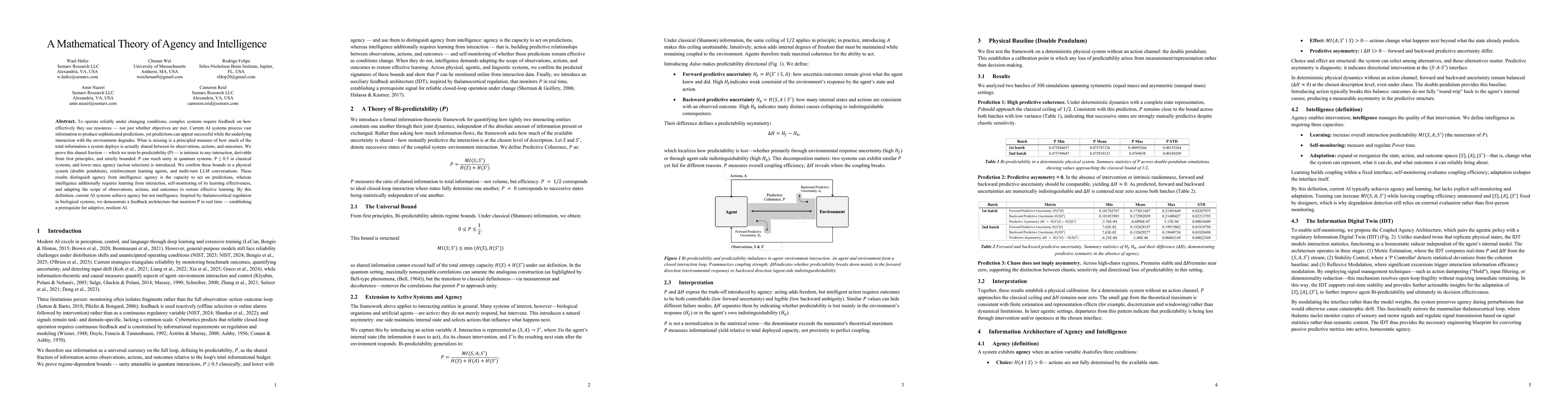 Thumbnail for A Mathematical Theory of Agency and Intelligence