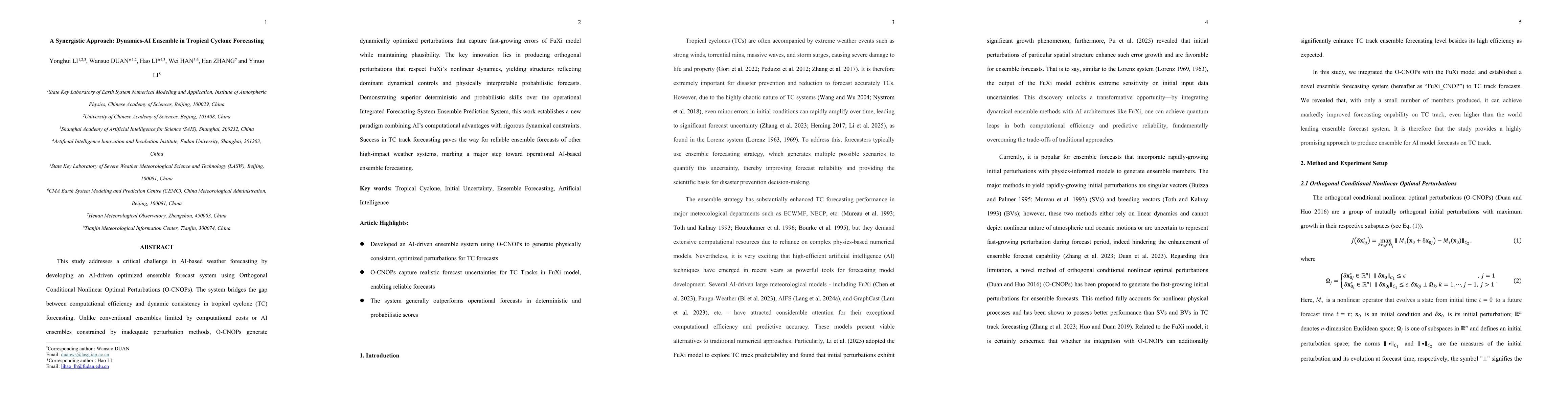 Thumbnail for A Synergistic Approach: Dynamics-AI Ensemble in Tropical Cyclone Forecasting