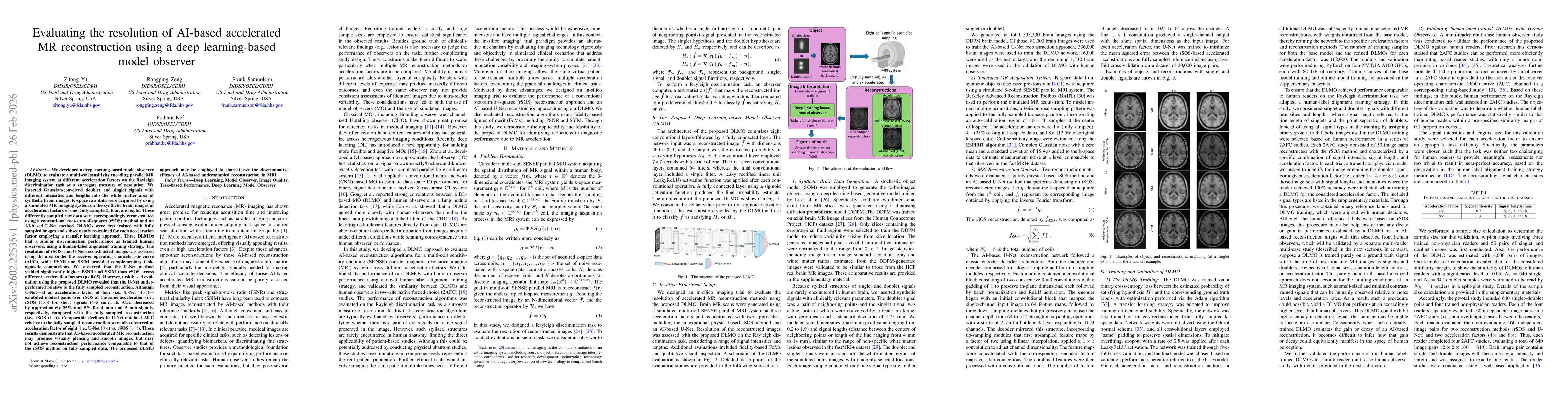 Thumbnail for Evaluating the resolution of AI-based accelerated MR reconstruction using a deep learning-based model observer