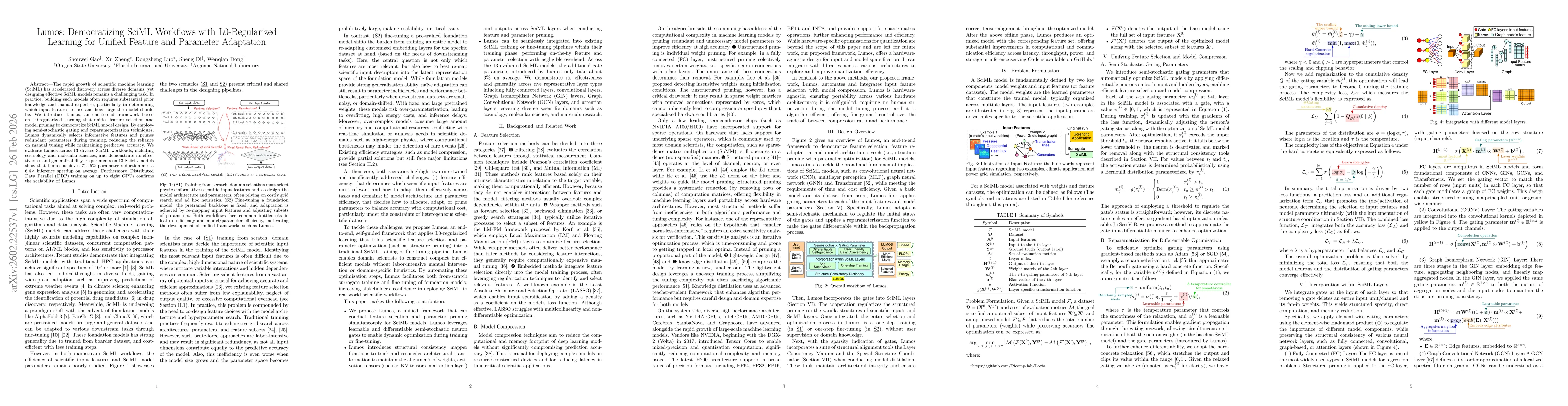 Thumbnail for LUMOS: Democratizing SciML Workflows with L0-Regularized Learning for Unified Feature and Parameter Adaptation