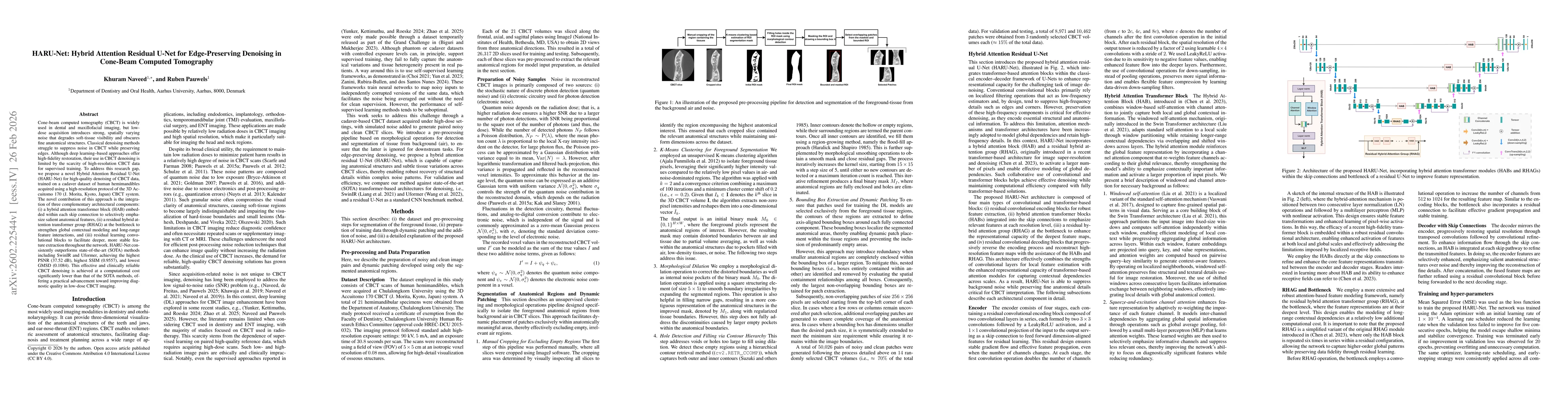 Thumbnail for HARU-Net: Hybrid Attention Residual U-Net for Edge-Preserving Denoising in Cone-Beam Computed Tomography