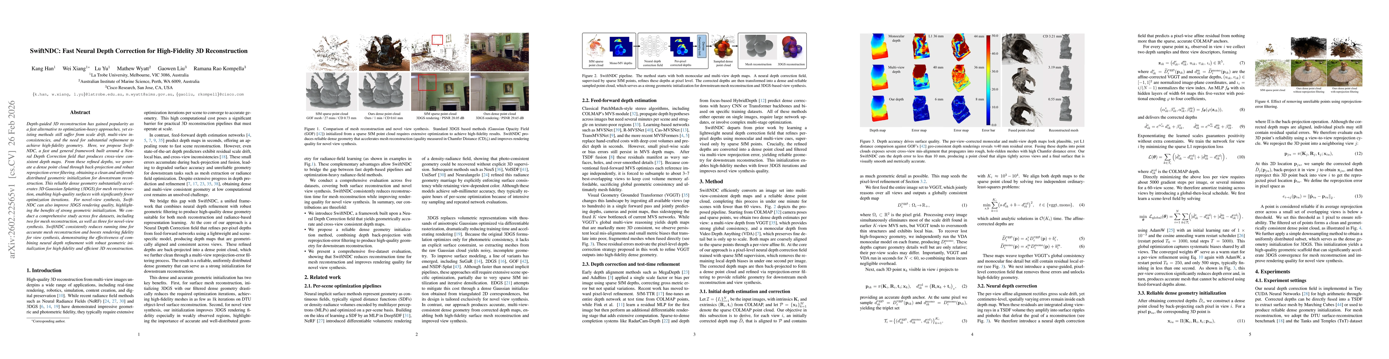 Thumbnail for SwiftNDC: Fast Neural Depth Correction for High-Fidelity 3D Reconstruction