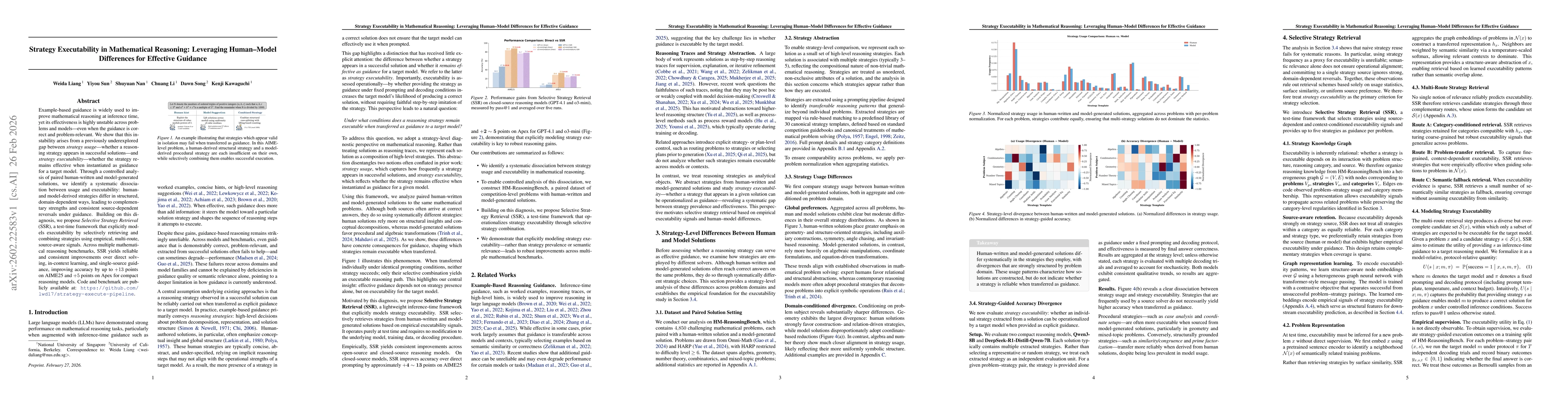 Thumbnail for Strategy Executability in Mathematical Reasoning: Leveraging Human-Model Differences for Effective Guidance