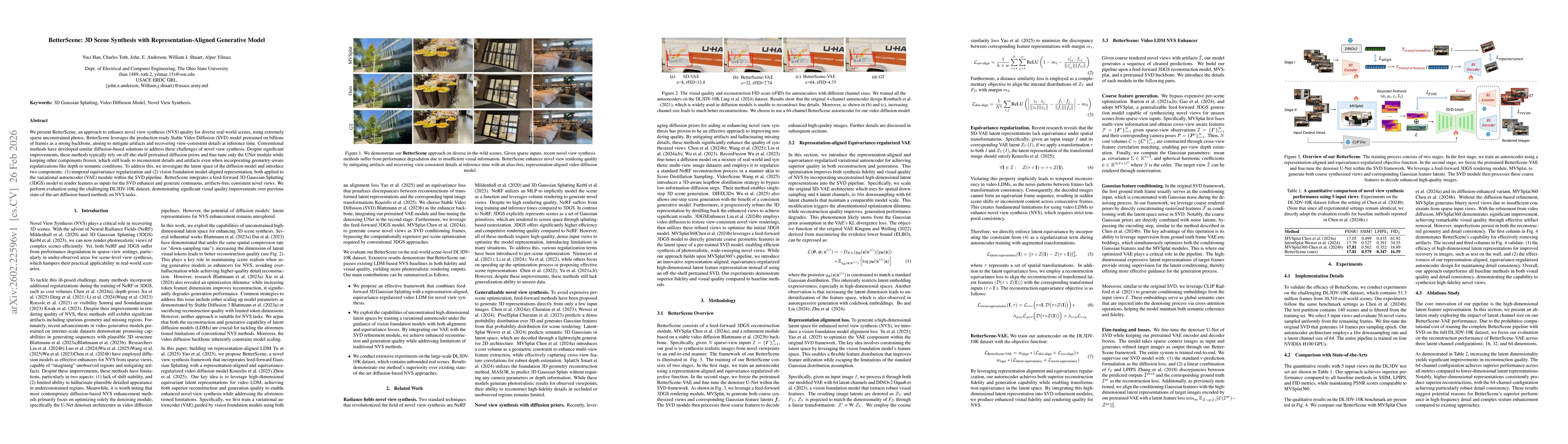 Thumbnail for BetterScene: 3D Scene Synthesis with Representation-Aligned Generative Model