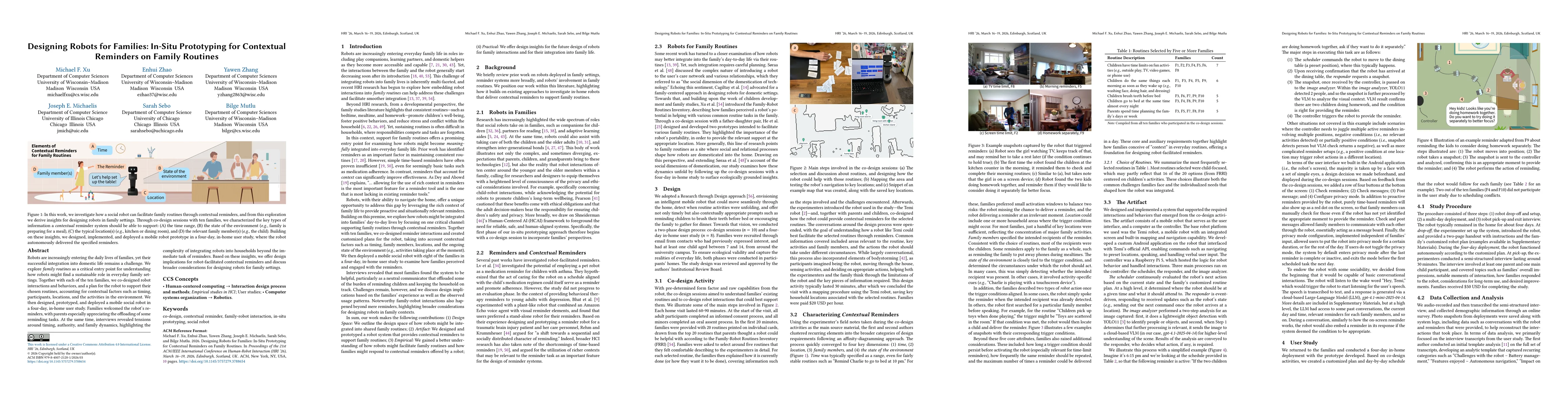 Thumbnail for Designing Robots for Families: In-Situ Prototyping for Contextual Reminders on Family Routines