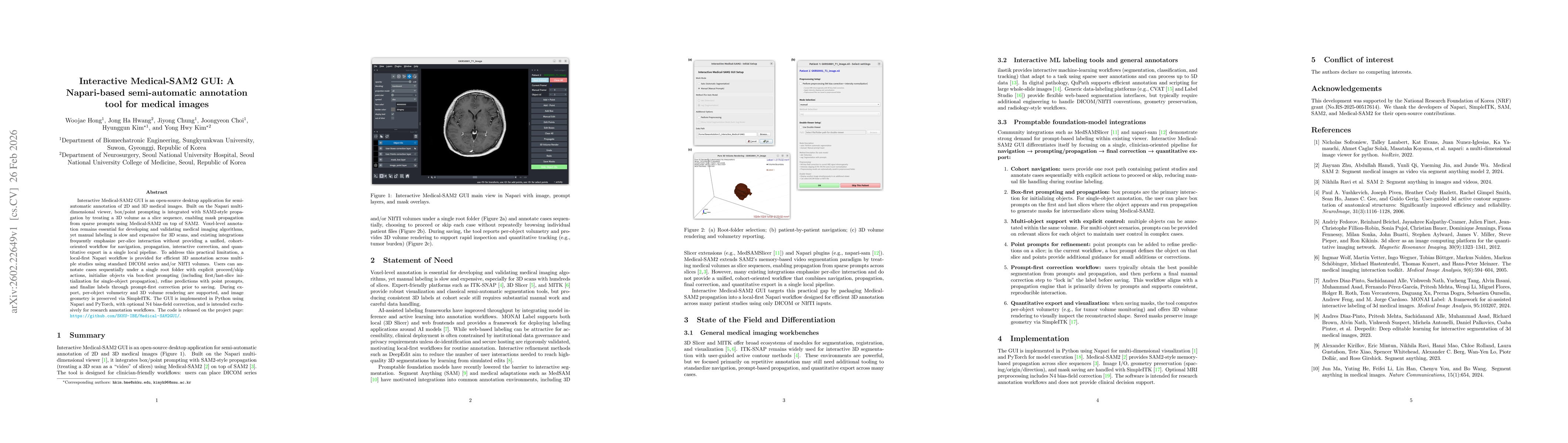 Thumbnail for Interactive Medical-SAM2 GUI: A Napari-based semi-automatic annotation tool for medical images