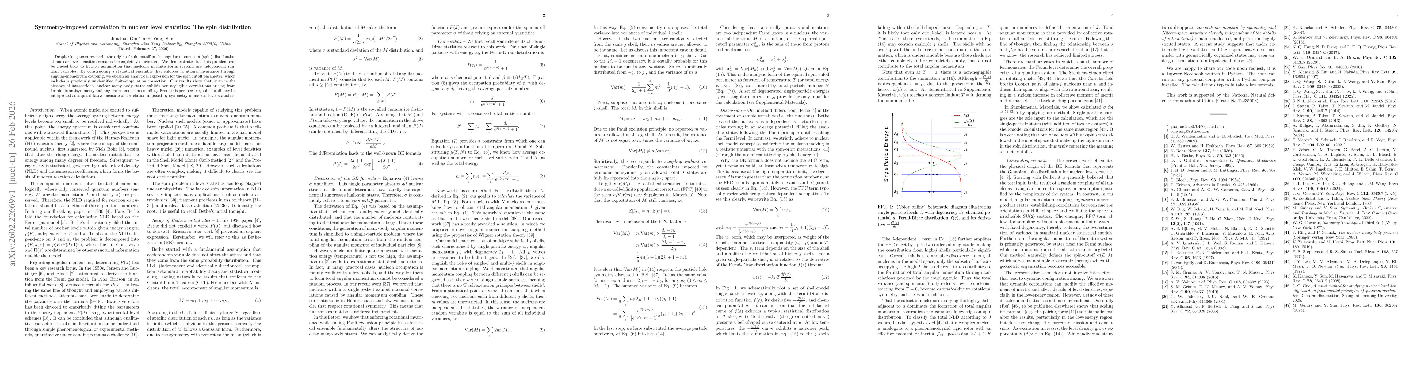 Thumbnail for Symmetry-imposed correlation in nuclear level statistics: The spin distribution