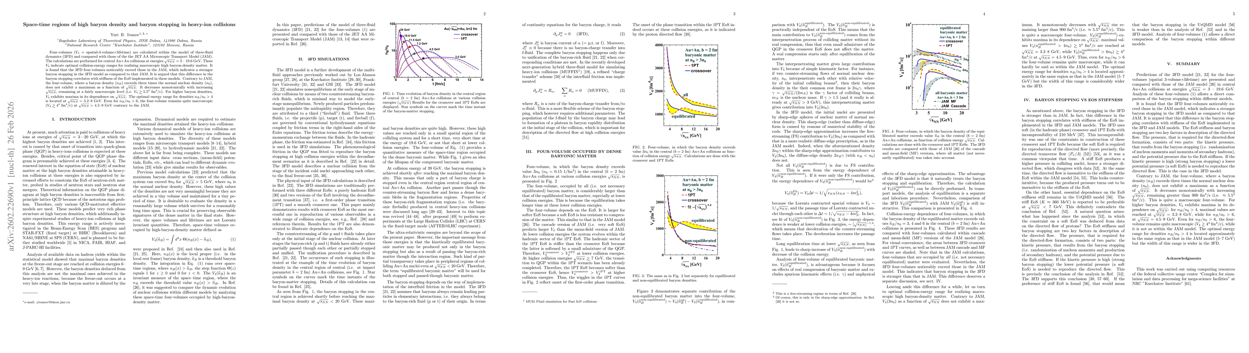 Thumbnail for Space-time regions of high baryon density and baryon stopping in heavy-ion collisions