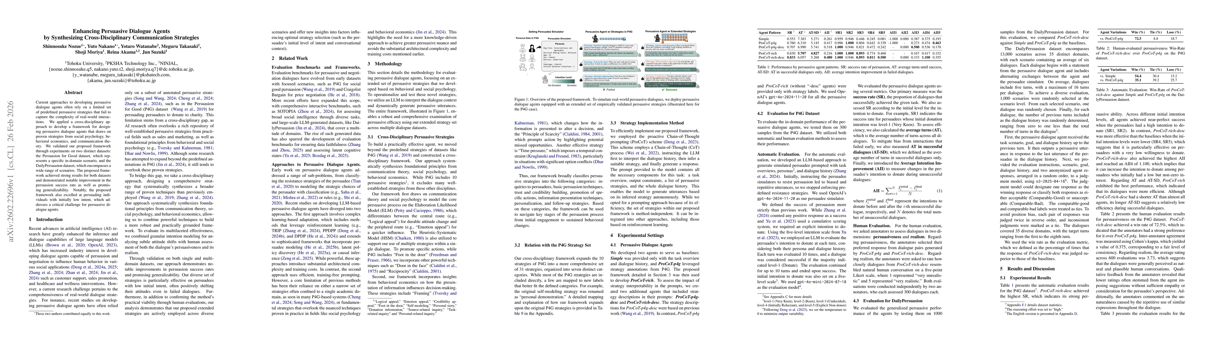 Thumbnail for Enhancing Persuasive Dialogue Agents by Synthesizing Cross-Disciplinary Communication Strategies