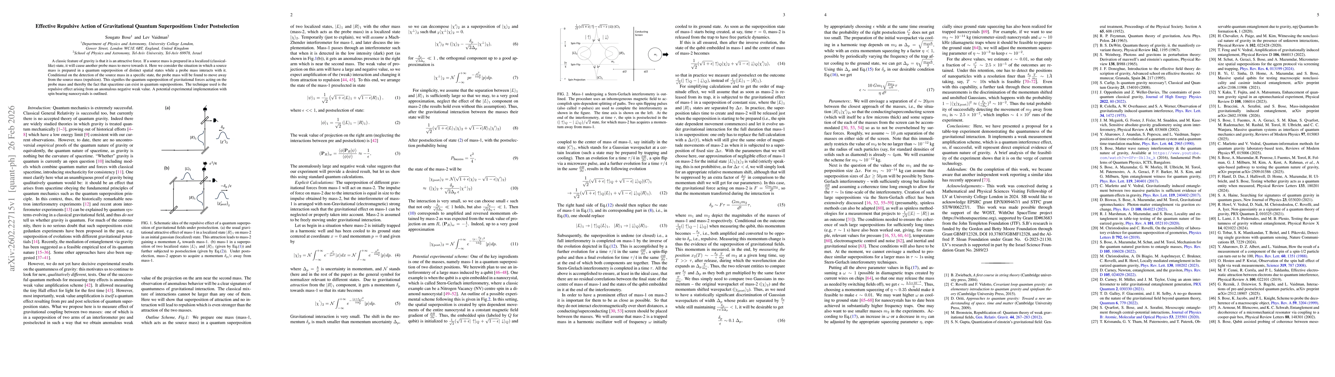 Thumbnail for Effective Repulsive Action of Gravitational Quantum Superpositions Under Postselection
