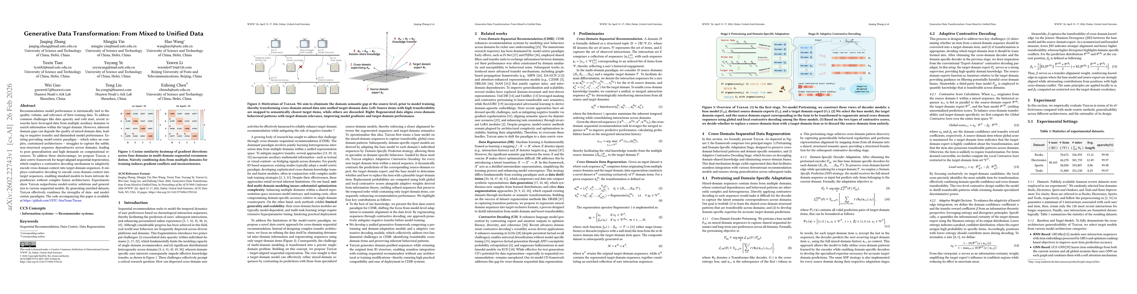 Thumbnail for Generative Data Transformation: From Mixed to Unified Data