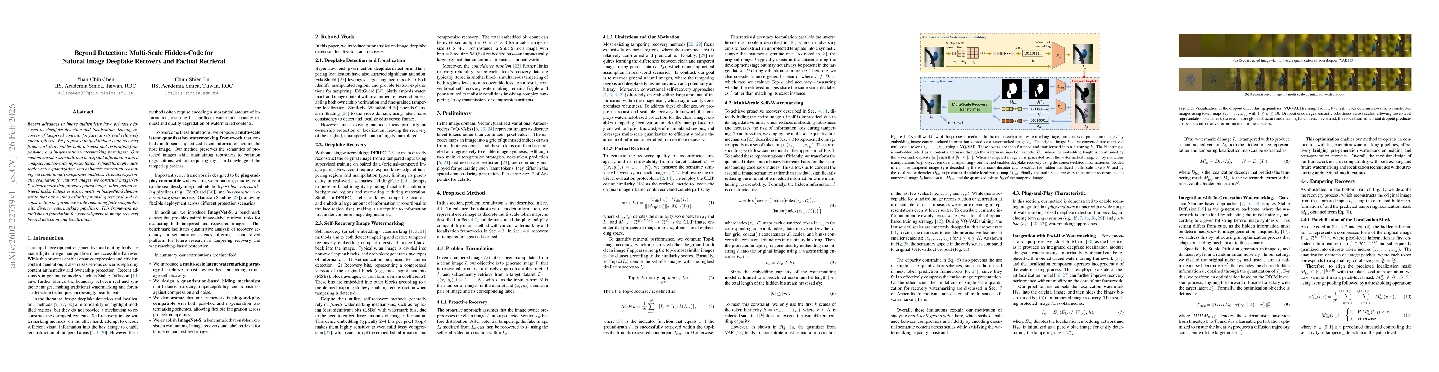 Thumbnail for Beyond Detection: Multi-Scale Hidden-Code for Natural Image Deepfake Recovery and Factual Retrieval