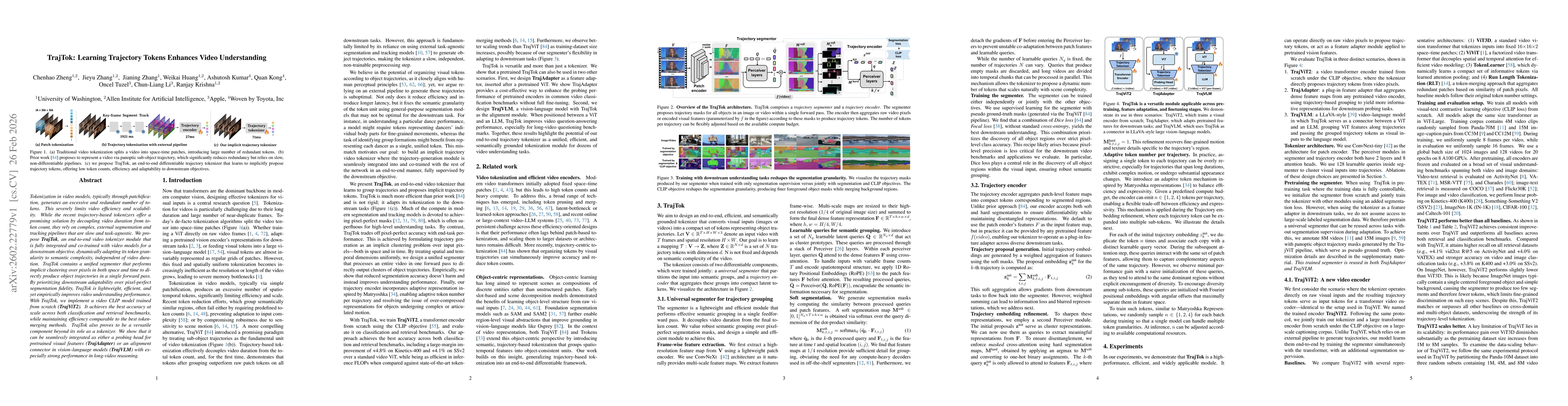 Thumbnail for TrajTok: Learning Trajectory Tokens enables better Video Understanding
