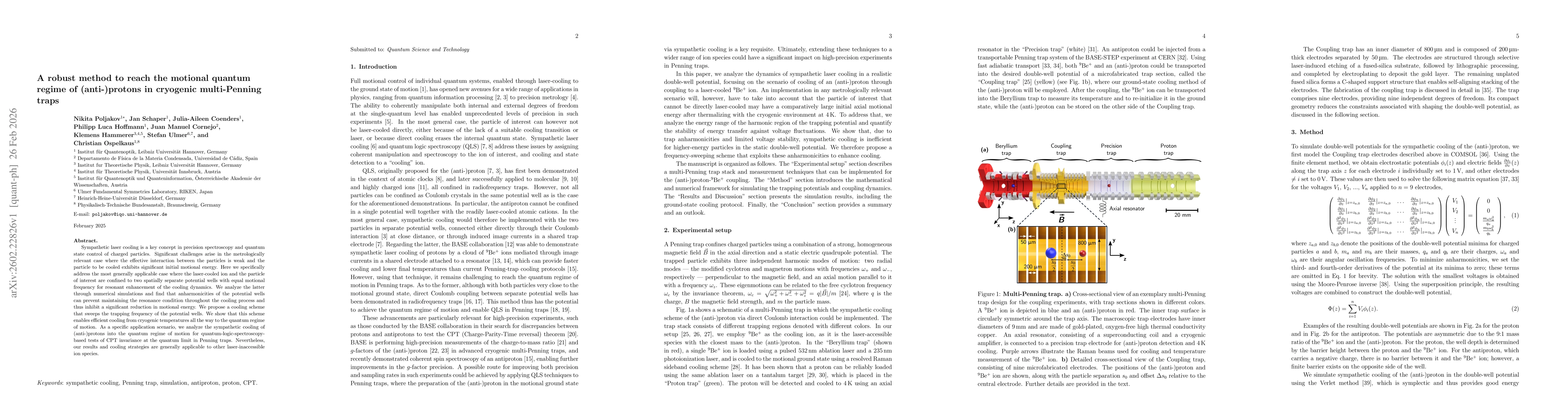 Thumbnail for A robust method to reach the motional quantum regime of (anti-)protons in cryogenic multi-Penning traps