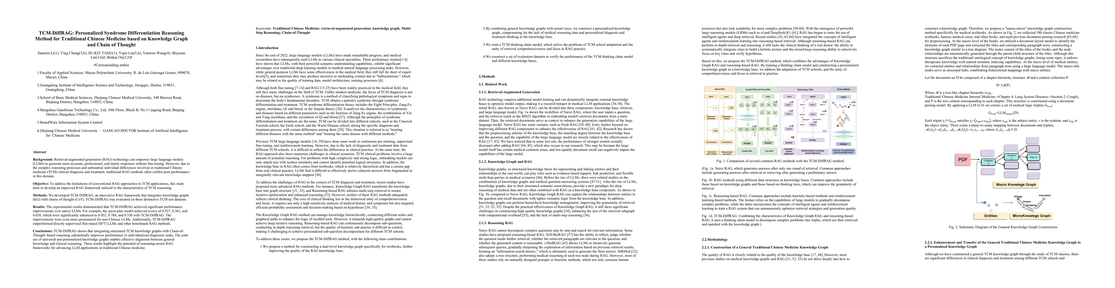 Thumbnail for TCM-DiffRAG: Personalized Syndrome Differentiation Reasoning Method for Traditional Chinese Medicine based on Knowledge Graph and Chain of Thought