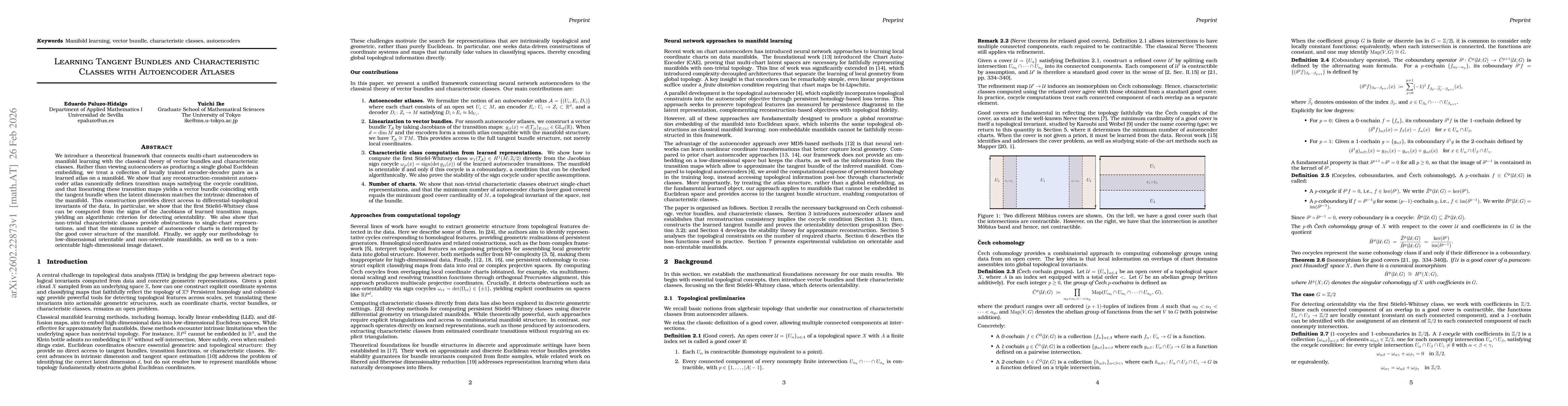 Thumbnail for Learning Tangent Bundles and Characteristic Classes with Autoencoder Atlases