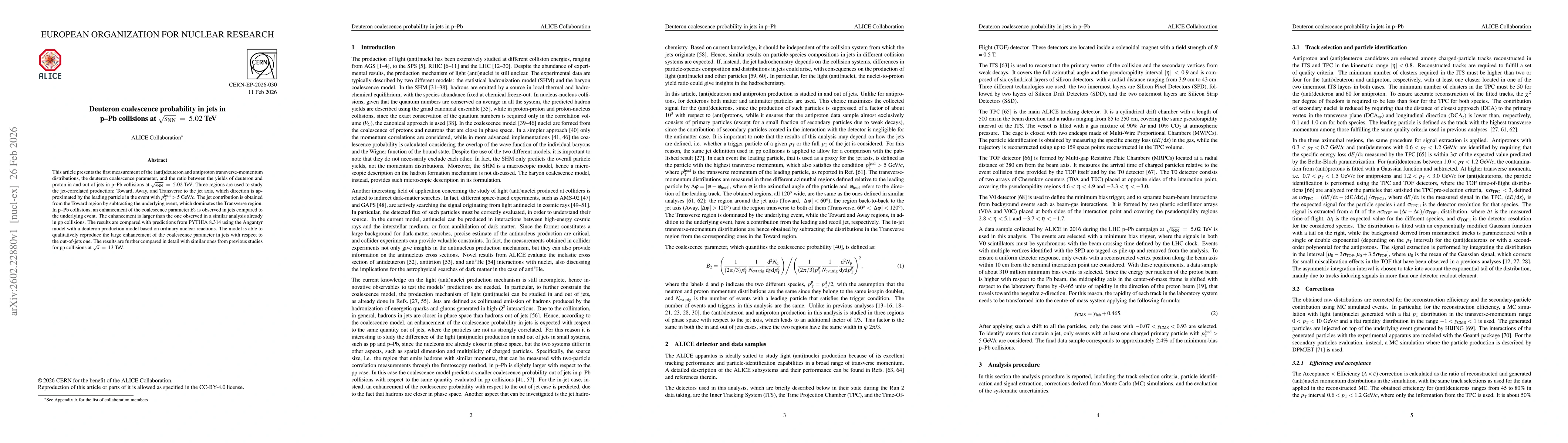 Thumbnail for Deuteron coalescence probability in jets in p-Pb collisions at $\sqrt{s_{\rm NN}} = 5.02$ TeV