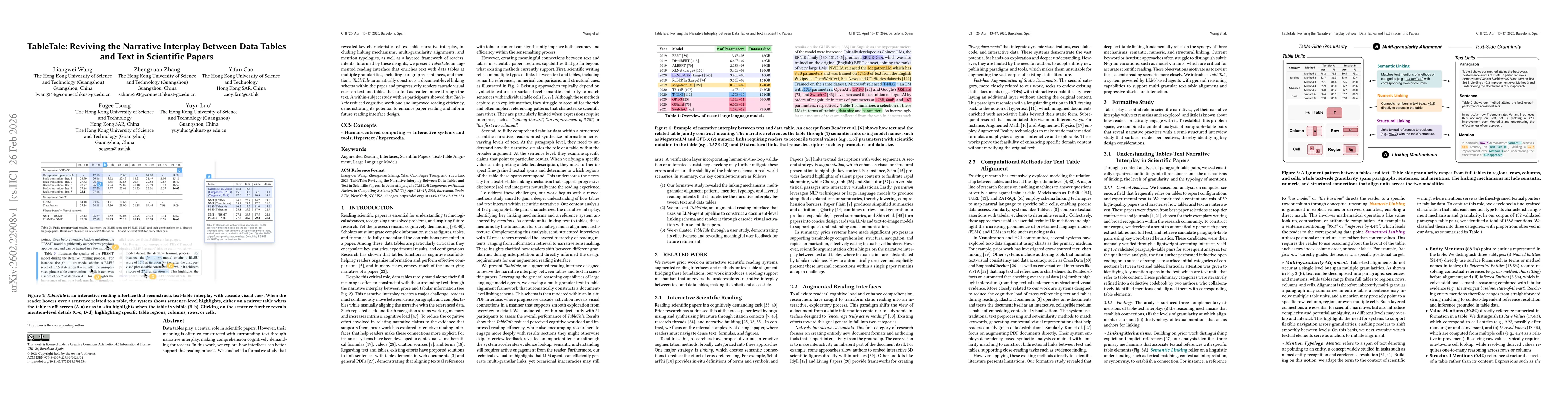 Thumbnail for TableTale: Reviving the Narrative Interplay Between Data Tables and Text in Scientific Papers