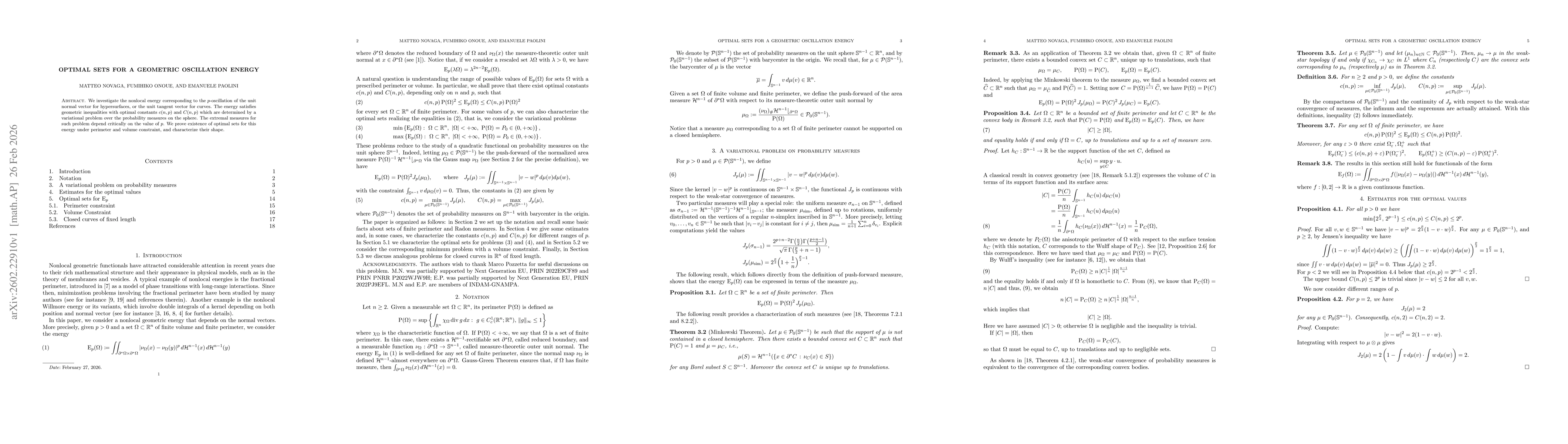 Thumbnail for Optimal sets for a geometric oscillation energy