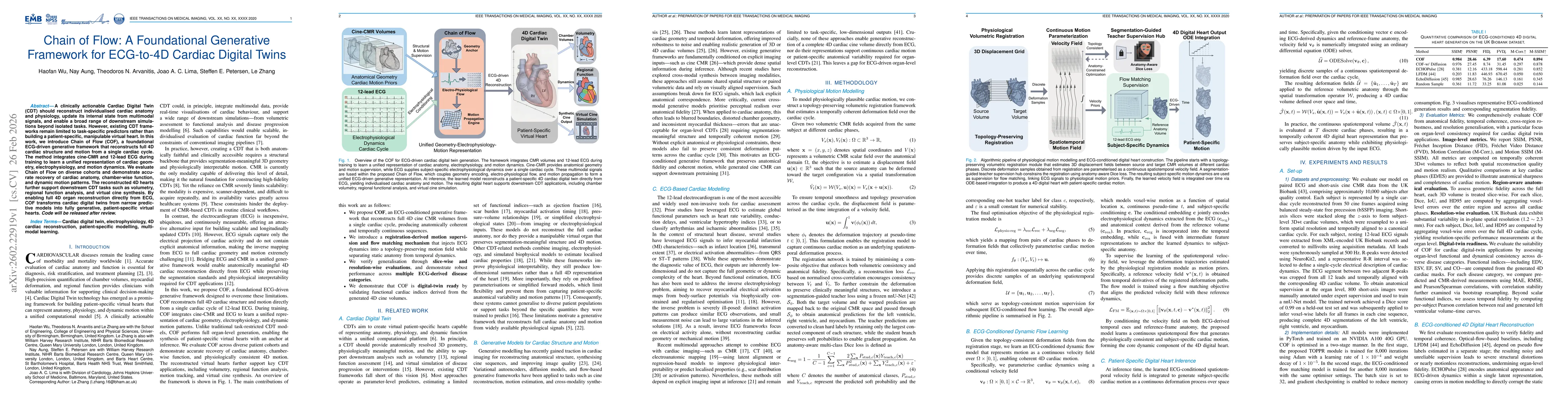 Thumbnail for Chain of Flow: A Foundational Generative Framework for ECG-to-4D Cardiac Digital Twins