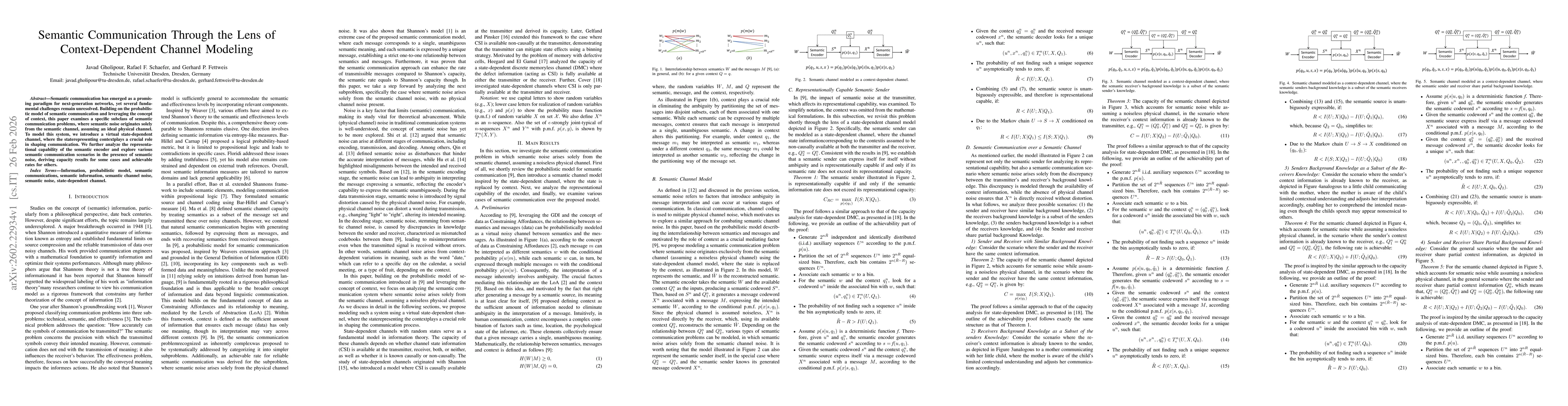 Thumbnail for Semantic Communication Through the Lens of Context-Dependent Channel Modeling