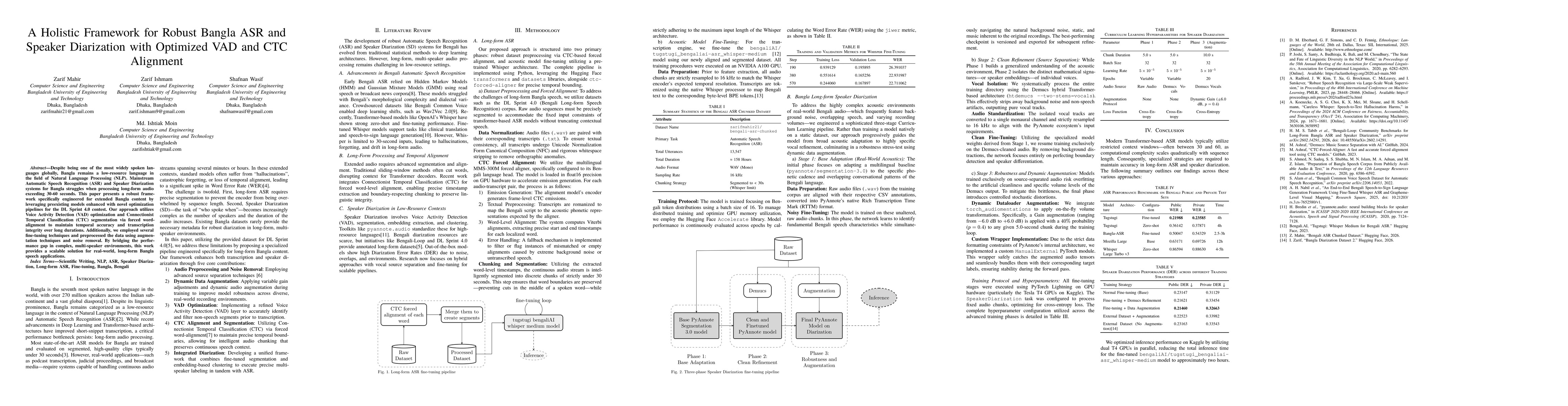 Thumbnail for A Holistic Framework for Robust Bangla ASR and Speaker Diarization with Optimized VAD and CTC Alignment