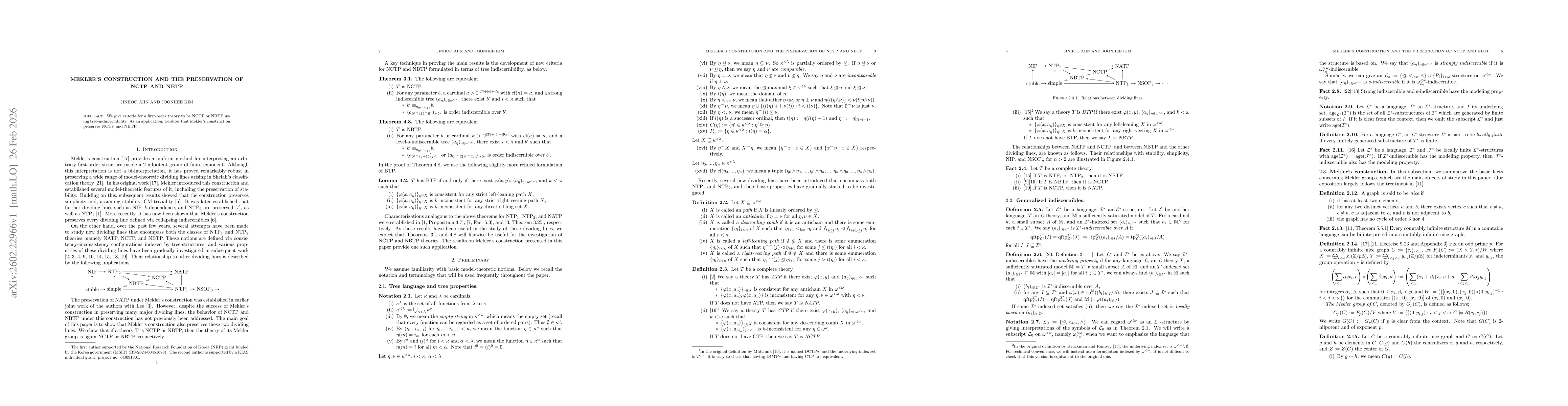 Thumbnail for Mekler's Construction and the Preservation of NCTP and NBTP