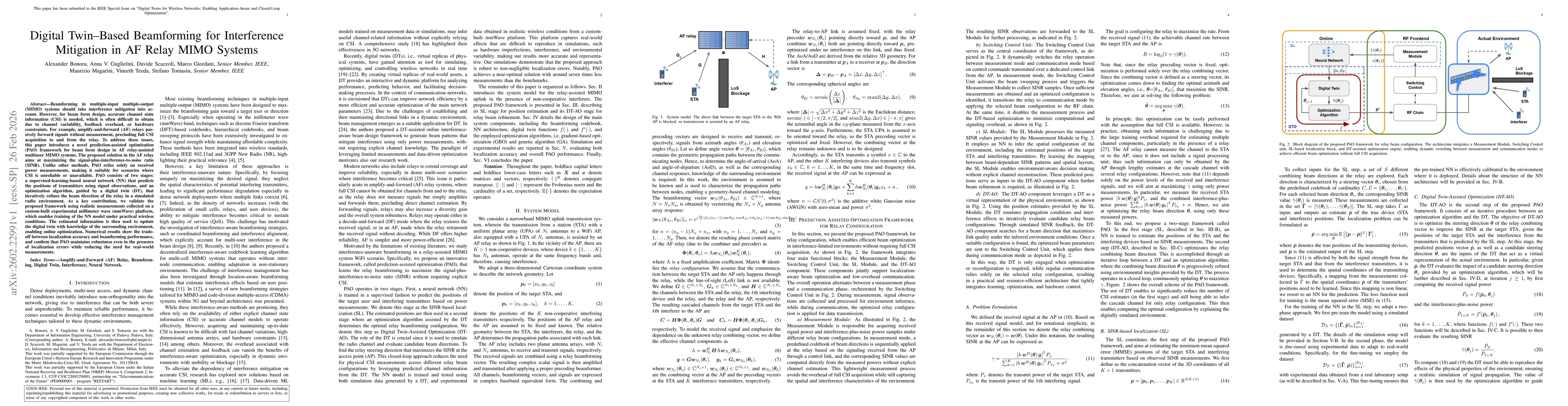 Thumbnail for Digital Twin-Based Beamforming for Interference Mitigation in AF Relay MIMO Systems