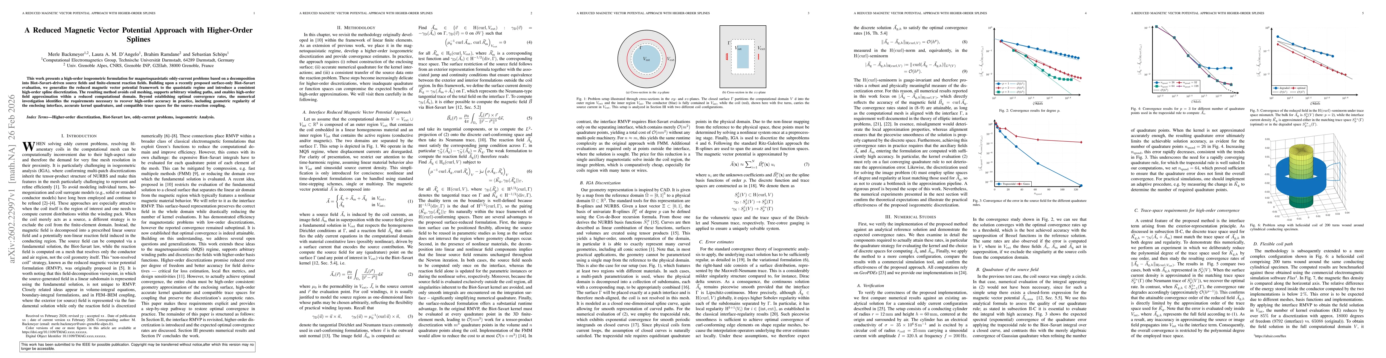Thumbnail for A Reduced Magnetic Vector Potential Approach with Higher-Order Splines