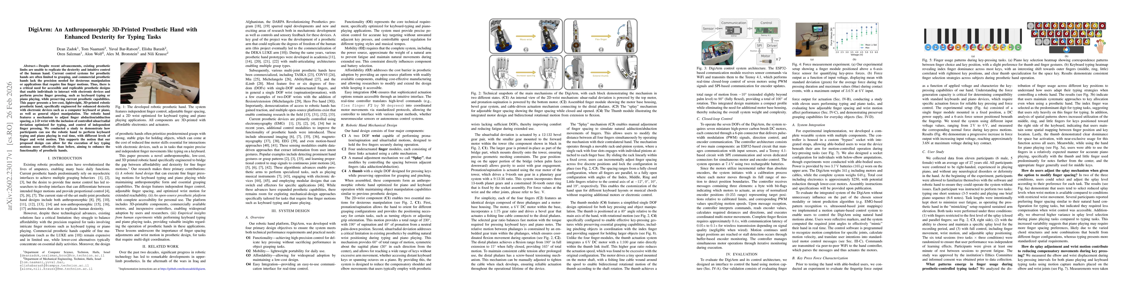 Thumbnail for DigiArm: An Anthropomorphic 3D-Printed Prosthetic Hand with Enhanced Dexterity for Typing Tasks