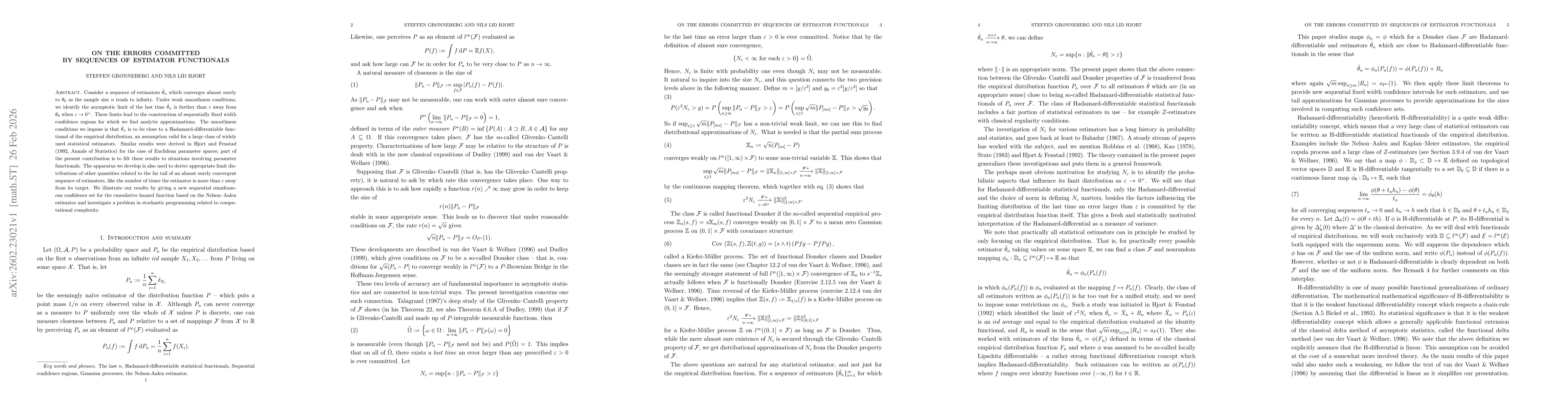 Thumbnail for On the errors committed by sequences of estimator functionals
