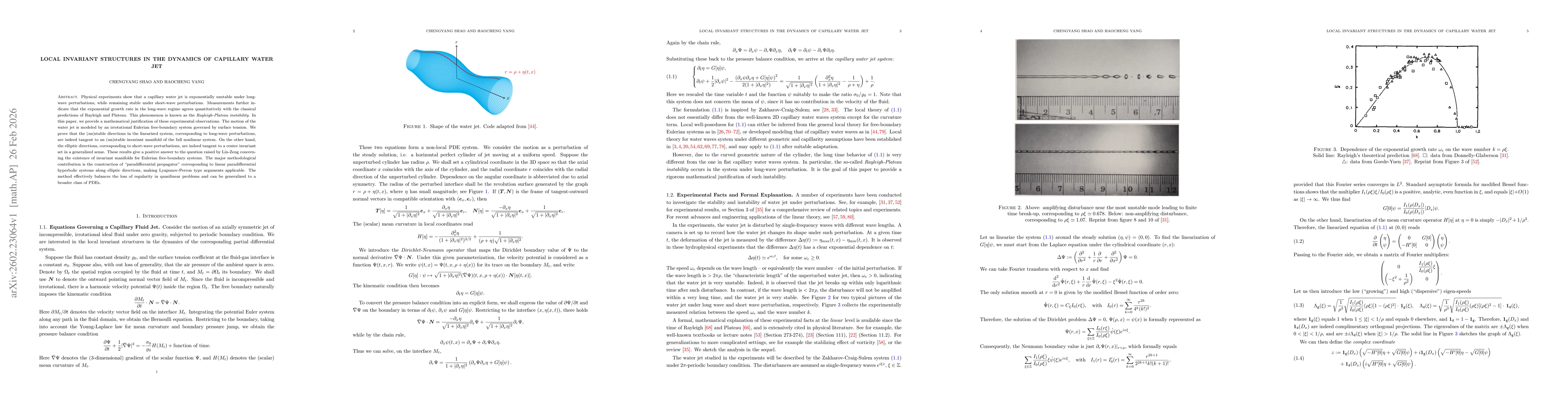 Thumbnail for Local Invariant Structures in the Dynamics of Capillary Water Jet