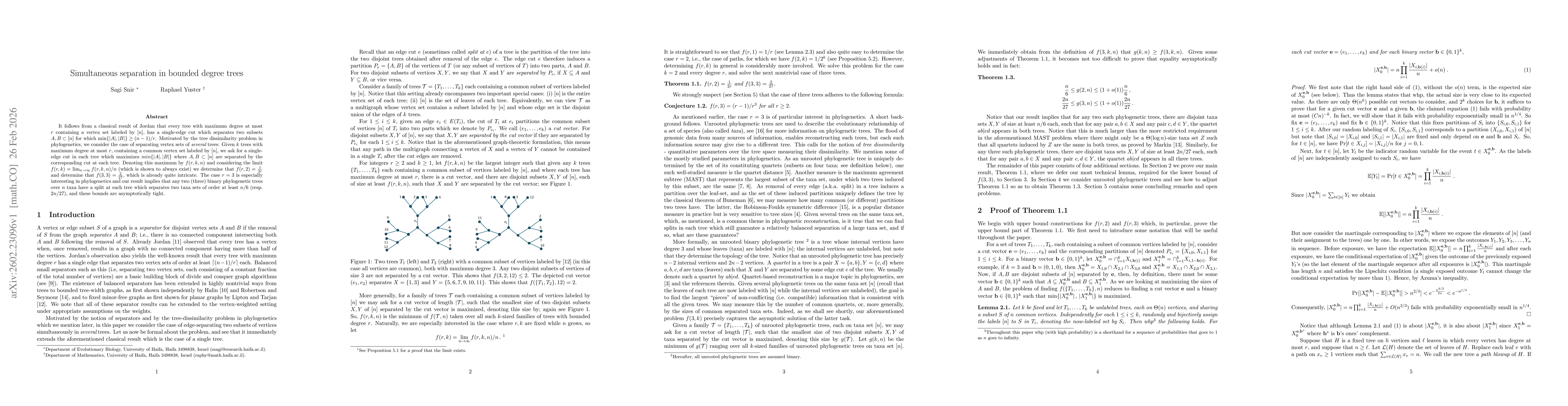 Thumbnail for Simultaneous separation in bounded degree trees