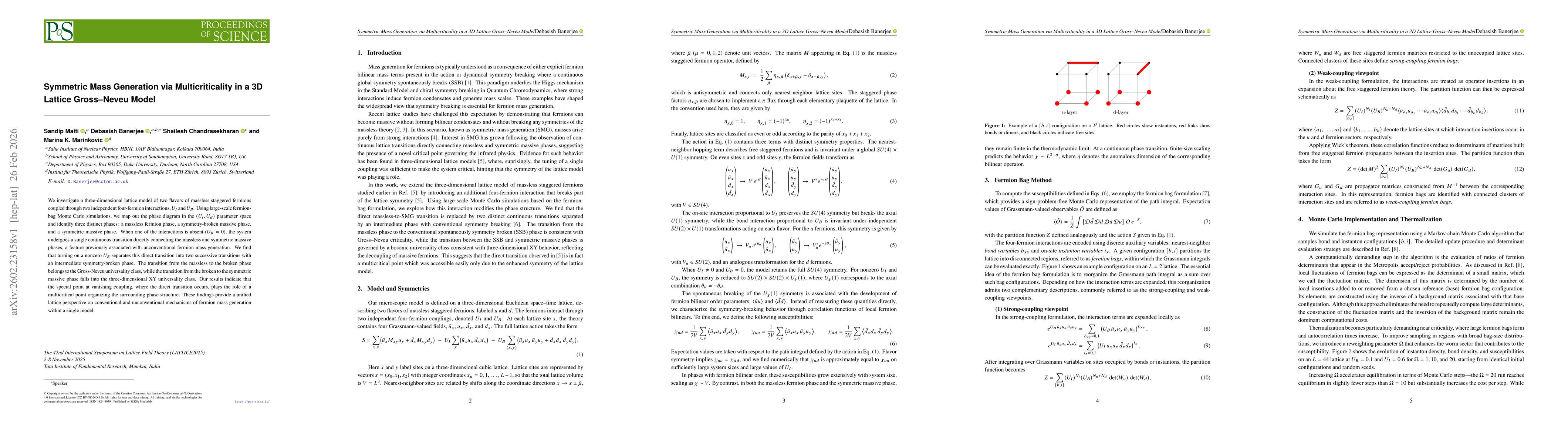 Thumbnail for Symmetric Mass Generation via Multicriticality in a 3D Lattice Gross-Neveu Model