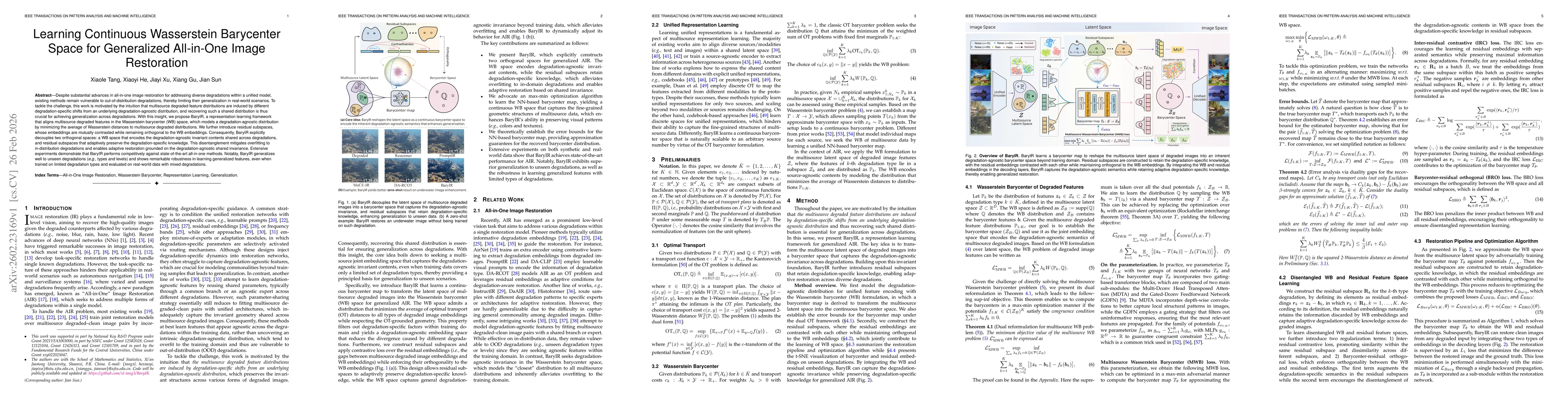 Thumbnail for Learning Continuous Wasserstein Barycenter Space for Generalized All-in-One Image Restoration