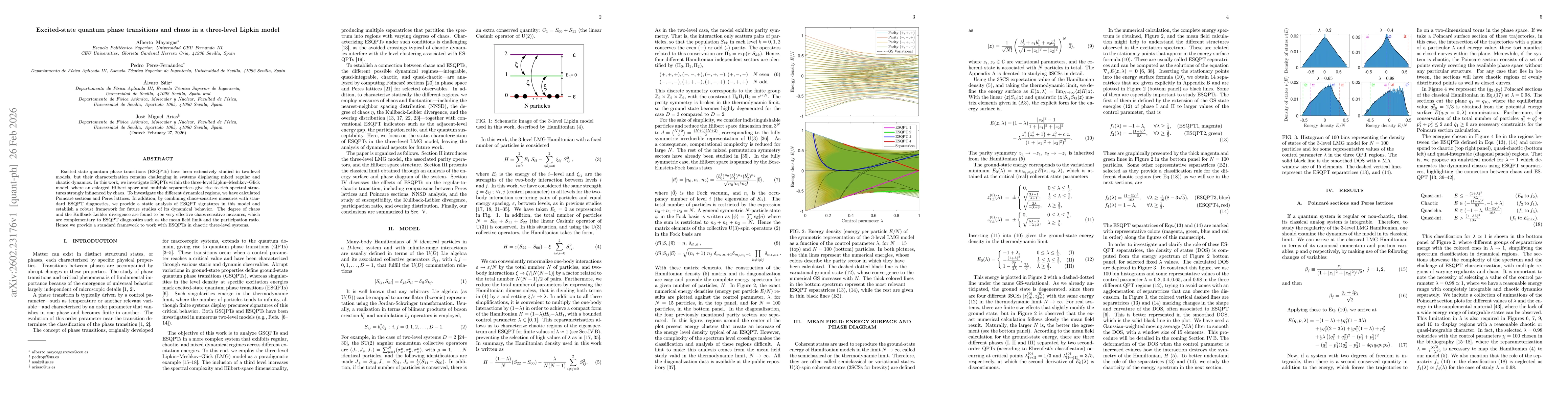 Thumbnail for Excited-state quantum phase transitions and chaos in a three-level Lipkin model