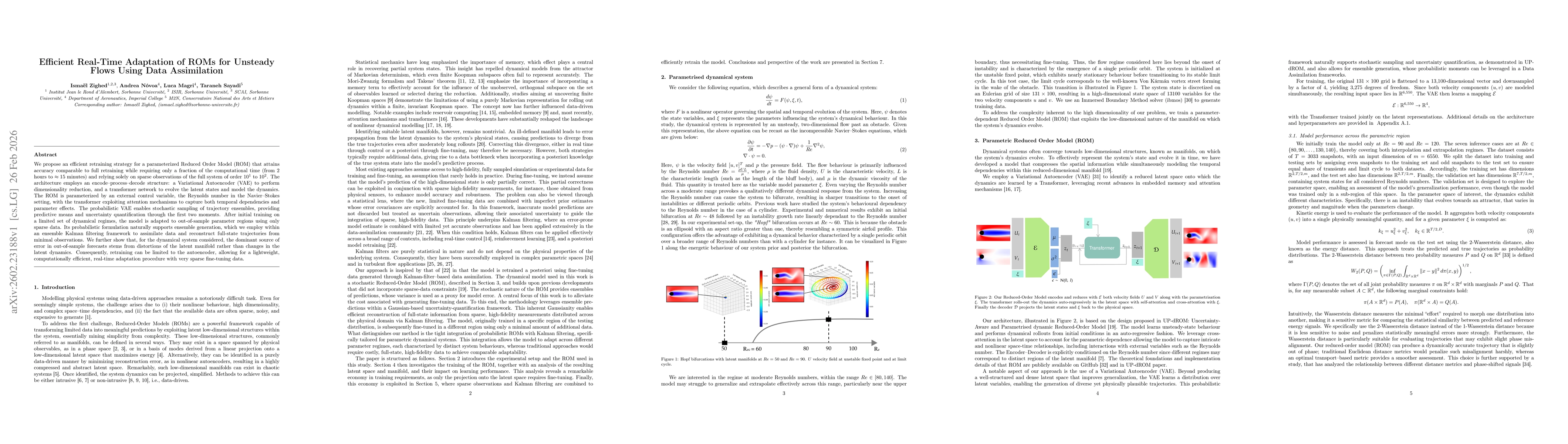 Thumbnail for Efficient Real-Time Adaptation of ROMs for Unsteady Flows Using Data Assimilation