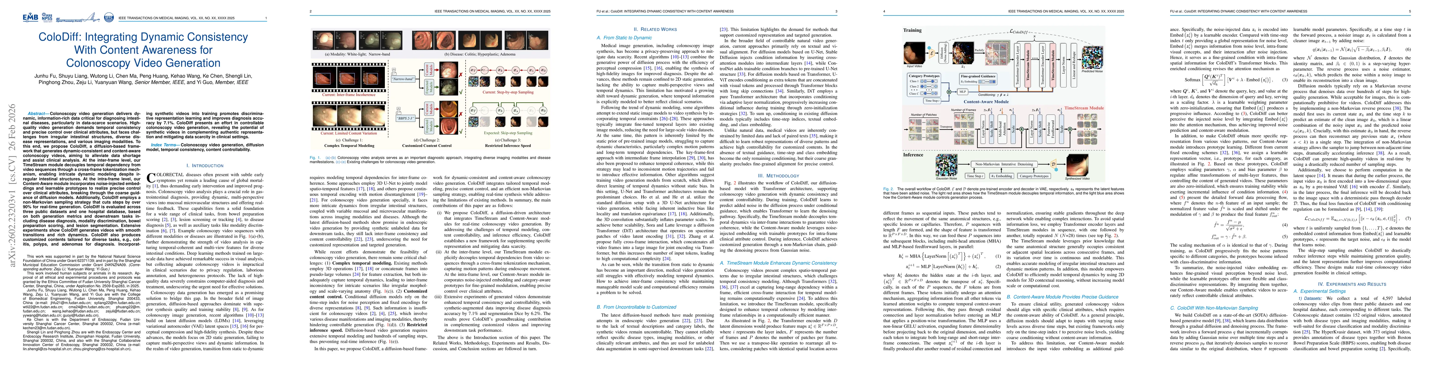 Thumbnail for ColoDiff: Integrating Dynamic Consistency With Content Awareness for Colonoscopy Video Generation
