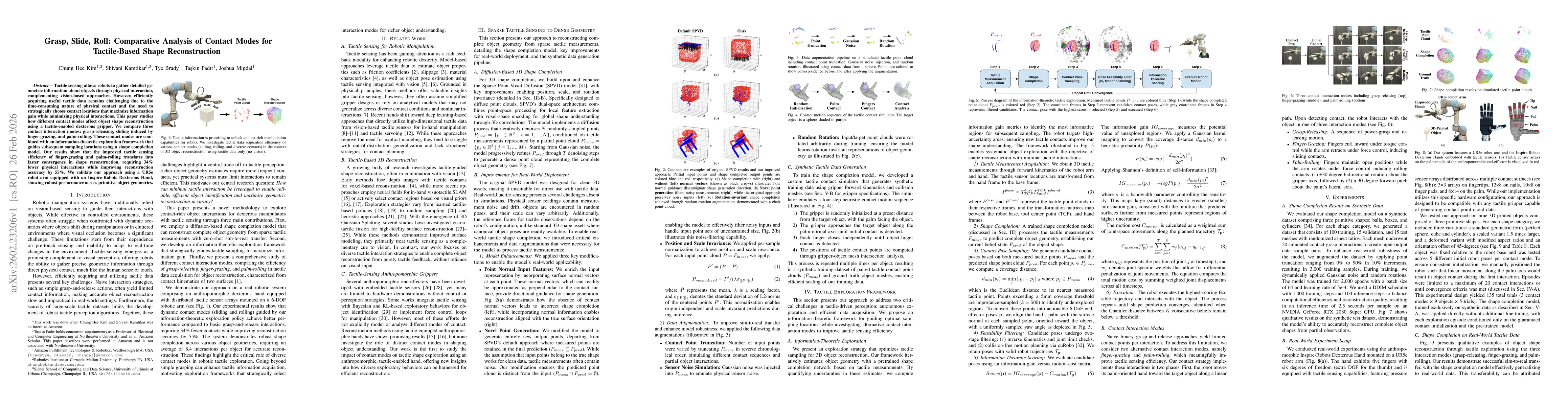 Thumbnail for Grasp, Slide, Roll: Comparative Analysis of Contact Modes for Tactile-Based Shape Reconstruction
