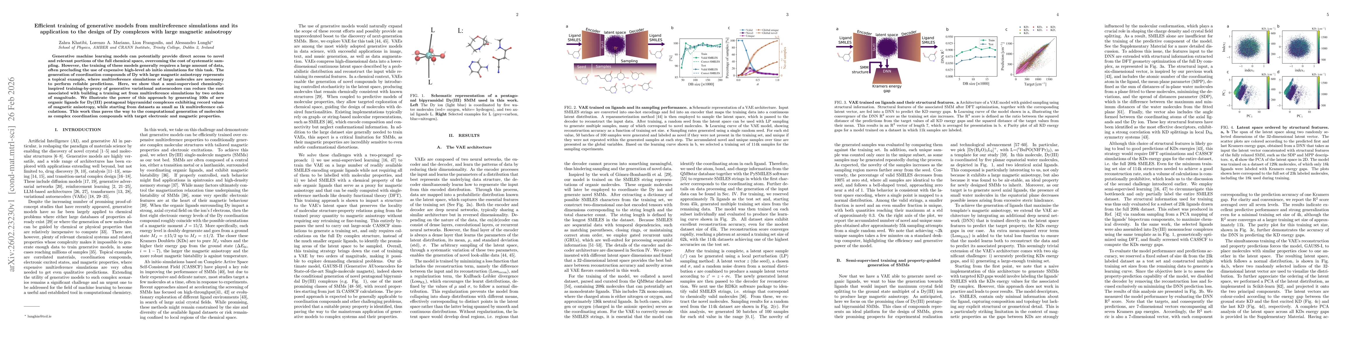 Thumbnail for Efficient training of generative models from multireference simulations and its application to the design of Dy complexes with large magnetic anisotropy